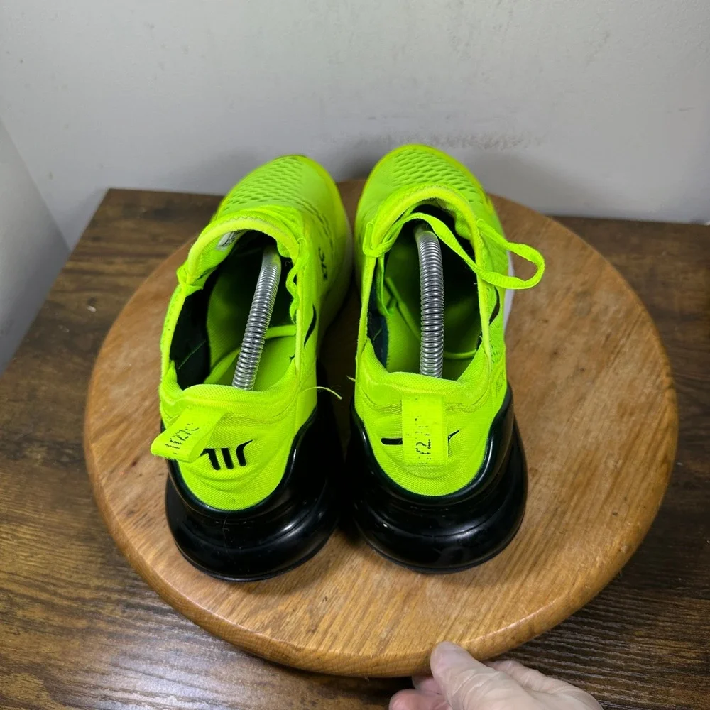 Nike Air Max 270 Volt Neon Yellow Black Running Shoes AH8050-701 Mens 9.5